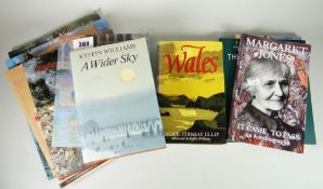 Various Welsh books including a signed copy of Kyffin Williams 'A Wider Sky', a volume regarding