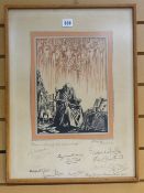 An interesting mid-century framed theatrical print for Hamlet, entitled 'There is a Divinity that