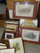 A parcel of framed pictures & prints Condition reports provided on request by email for this auction