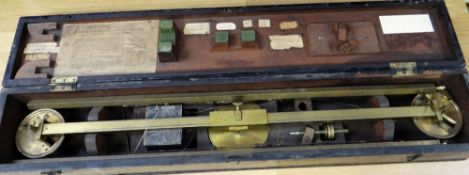 Cased surveyor's brass Wallace type eidograph pantograph marked 'Adie & Son Edinburgh' Condition