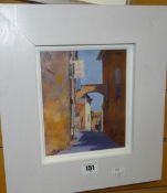 SHEILA GOODMAN oil on paper - entitled verso 'Midday Sun, Lacoste', 17 x 15cms Condition reports