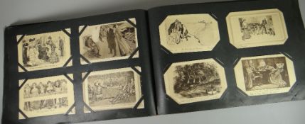 Comprehensive postcard album including early to mid twentieth century postcards comprising military,