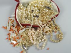 Parcel of vintage pearl necklaces and other necklaces ETC Condition reports provided on request by