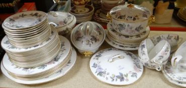 A 50 piece Royal Worcester floral patterned dinner-service June Garland Condition reports provided