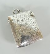 A Chester silver foliate engraved vesta case hallmarked for 1900 (BBC Bargain Hunt) Condition