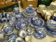 A collection of Copeland Spode Italian blue & white table ware together with two blue & white