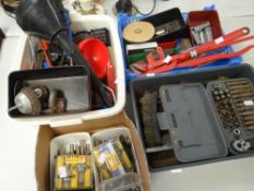 A parcel of tools, wire brushes and associated items ETC Condition reports provided on request by