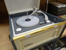 Cased Monarch record player turn-table, circa 1960 Condition reports provided on request by email