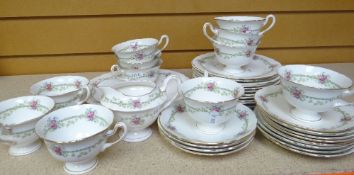 Quantity of early Shelley 'Late Foley' pattern teaware Condition reports provided on request by
