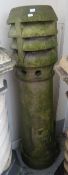A large cylindrical chimney pot vented top, 124cms high Condition reports provided on request by