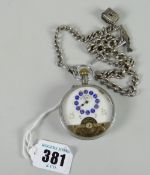 An early twentieth century keyless wind Hebdomas Patent eight-day spiral breguet pocket watch with