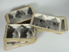 Quantity of assorted stereoscopic slides including All World ETC Condition reports provided on