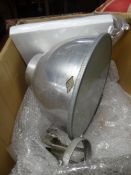 A BTC England chromium industrial pendant lamp with fittings Condition reports provided on request