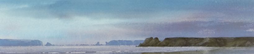 NAOMI TYDEMAN framed limited edition (275/400) coloured print - entitled 'South Beach, Tenby',