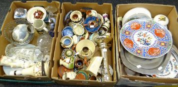 Three boxes of various bric-a-brac china including Torquayware Condition reports provided on request