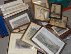 Two tubs of framed pictures Condition reports provided on request by email for this auction