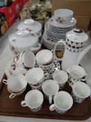A quantity of Bavarian tableware, a quantity of mid-century 'Black Velvet' coffeeware ETC