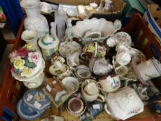 A crate of mixed china including Poole, Coalport and continental ETC Condition reports provided on
