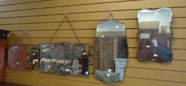 Four unframed vintage wall mirrors Condition reports provided on request by email for this auction