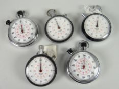 Group of five stopwatches to include Heuer and Hanhart (5) Condition reports provided on request