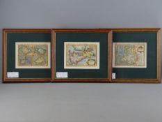 MAPS - PETRIUS BERTIUS - set of three 'Magna Britannia', 'Cambria' and 'Four Isles - Anglesey,