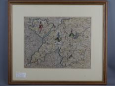 MAP - MICHAEL DRAYTON - North Wales including Anglesey, 1622, 26 x 33 cms