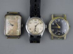 THREE VINTAGE GENT'S WATCHES BY LONGINES, LUCERNE & TISSOT, the Longines silver cased, numbered