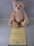 A 1994 STEIFF 'BUTTON IN EAR' TEDDY BEAR, 'Rose 48', reproduced from the 1927 example, in rose