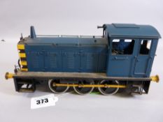 BACHMANN BRASSWORKS 0 GAUGE 132 SCALE DIESEL 04 SHUNTER in blue livery, appears unused with original