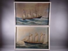 REUBEN CHAPPELL pair of historical watercolours - 'Fair Weather' and 'Foul' of the well known