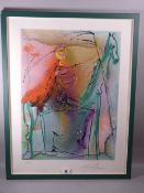 SALVADOR DALI coloured lithograph - entitled 'Dali's Horses' from a series of twenty five,
