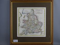 MAP - HERMAN MOLL - 'A New Map of the Rivers & Sea Coasts of England, 1720', 31 x 31 cms