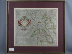 MAP - GERARD MERCATOR - French Edition of Mid to North Wales, Northern England and Westmorland and