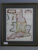 MAP - ROBERT MORDEN - Britannia Saxonica 1695, 38 x 30 cms