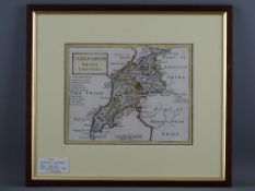 MAP - ROBERT MORDEN - Caernarfonshire 1701, 16 x 21 cms
