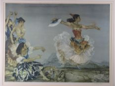 WILLIAM RUSSELL FLINT 1960 Frost & Read print - 'The Flamenco Dancers', signed and guild stamped, 51