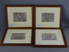 MAPS - PIETER VAN DEN KEERE - set of four 'Wales', 'Montgomery & Merionethshires', 'Pembrokeshire'