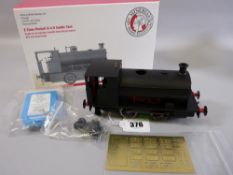 MINERVA 0 GAUGE PECKETT E CLASS 0-4-0 SADDLE TANK LOCOMOTIVE in plain black, appears mint and boxed