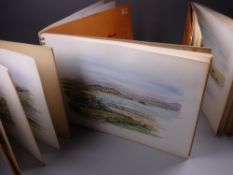 THREE WATERCOLOUR SKETCH BOOKS containing over forty ink and watercolour studies, various views in