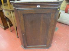 Single door wall hanging antique corner cupboard