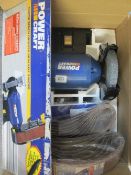 Boxed rarely used Powercraft grinder/belt sander with spare belts E/T