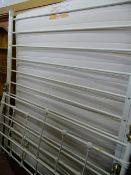 White metal framed bed and a airsprung Conniston Memory mattress (5ft)