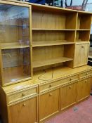 G-Plan light wood wall unit, originally supplied by Debenhams