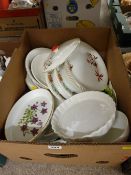 Mixed box of table and dinnerware etc