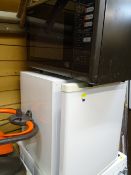 Panasonic 800w microwave oven and a countertop Proline fridge E/T