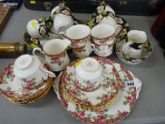Royal Stafford 'Olde English Garden' part teaset and a further quantity of vintage teaware