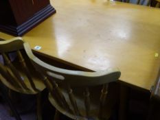 Modern light wood breakfast table and four chairs