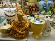 Selection of vases, jugs and containers by Sadler, Aynsley and other makers