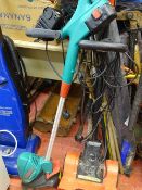 Bosch 18v cordless strimmer and an electric snow thrower, model no. GS-10107 E/T