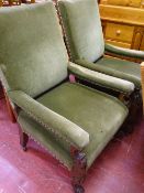Pair of Edwardian armchairs